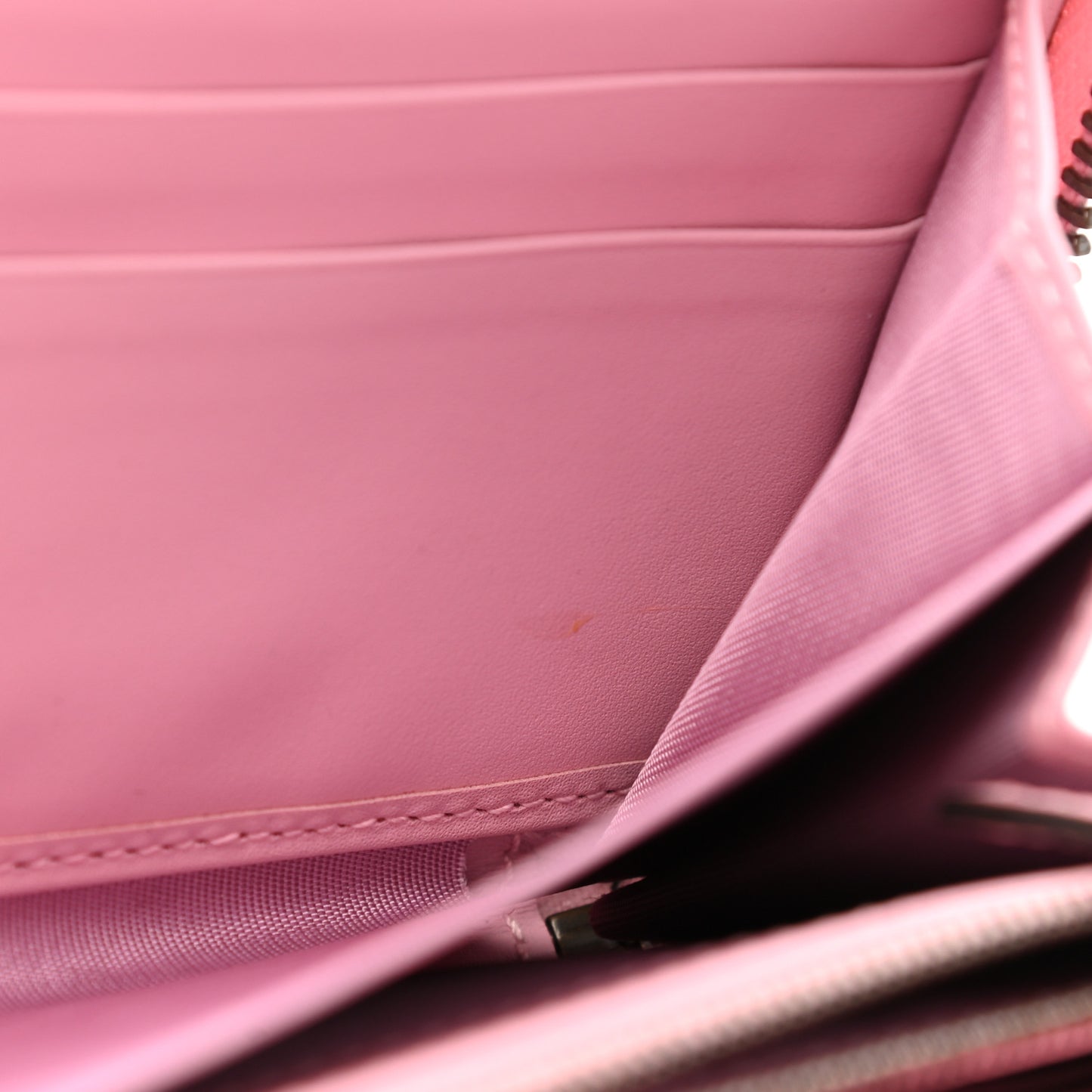 GG Supreme Monogram Strawberry Zip Around Wallet Light Pink