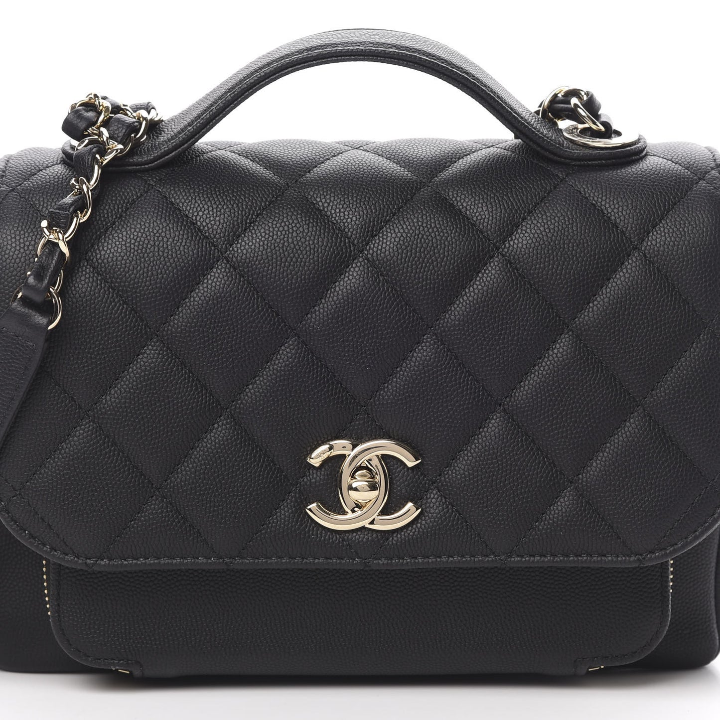 Caviar Quilted Medium Business Affinity Flap Black