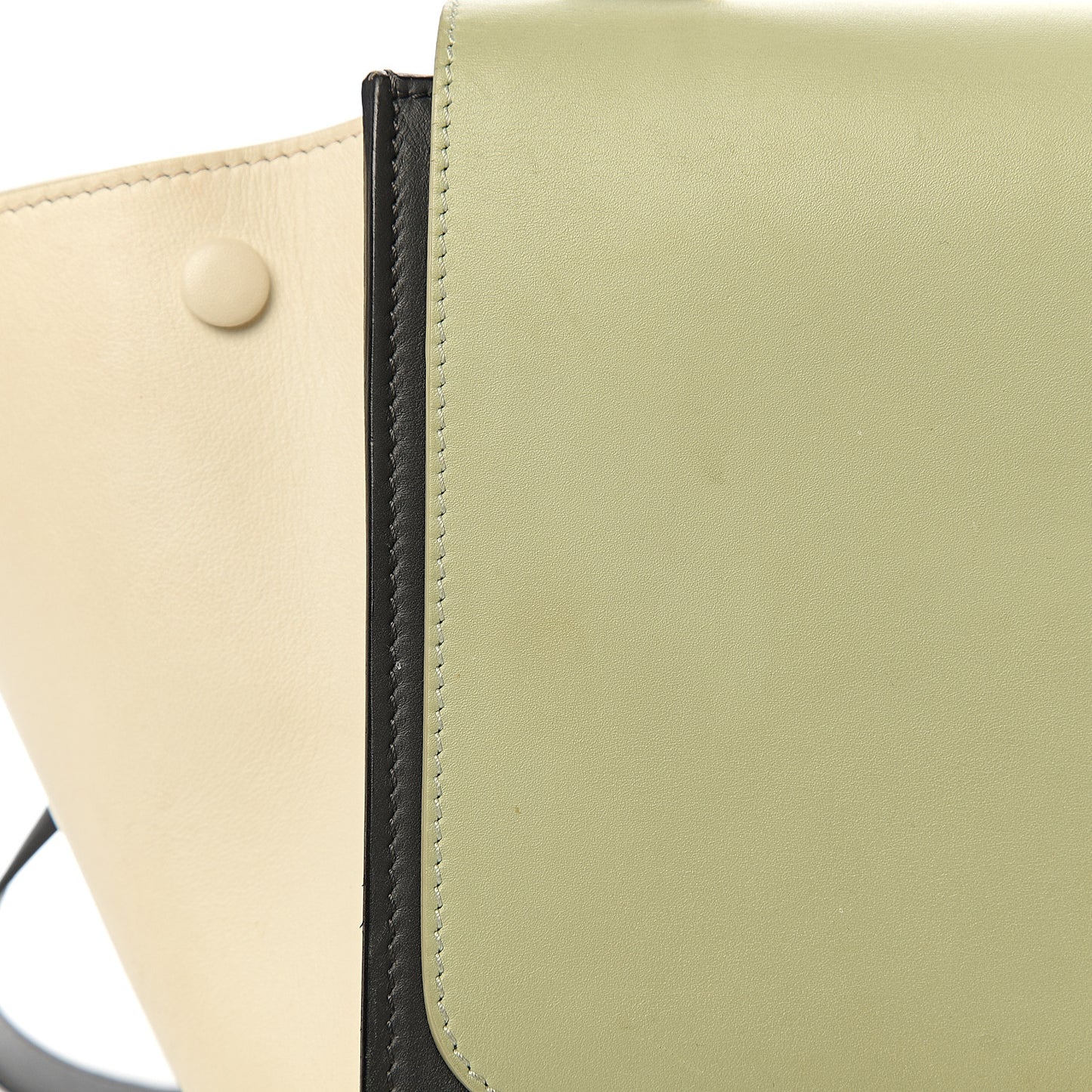 Smooth Calfskin Medium Tri-Color Trapeze Pistachio