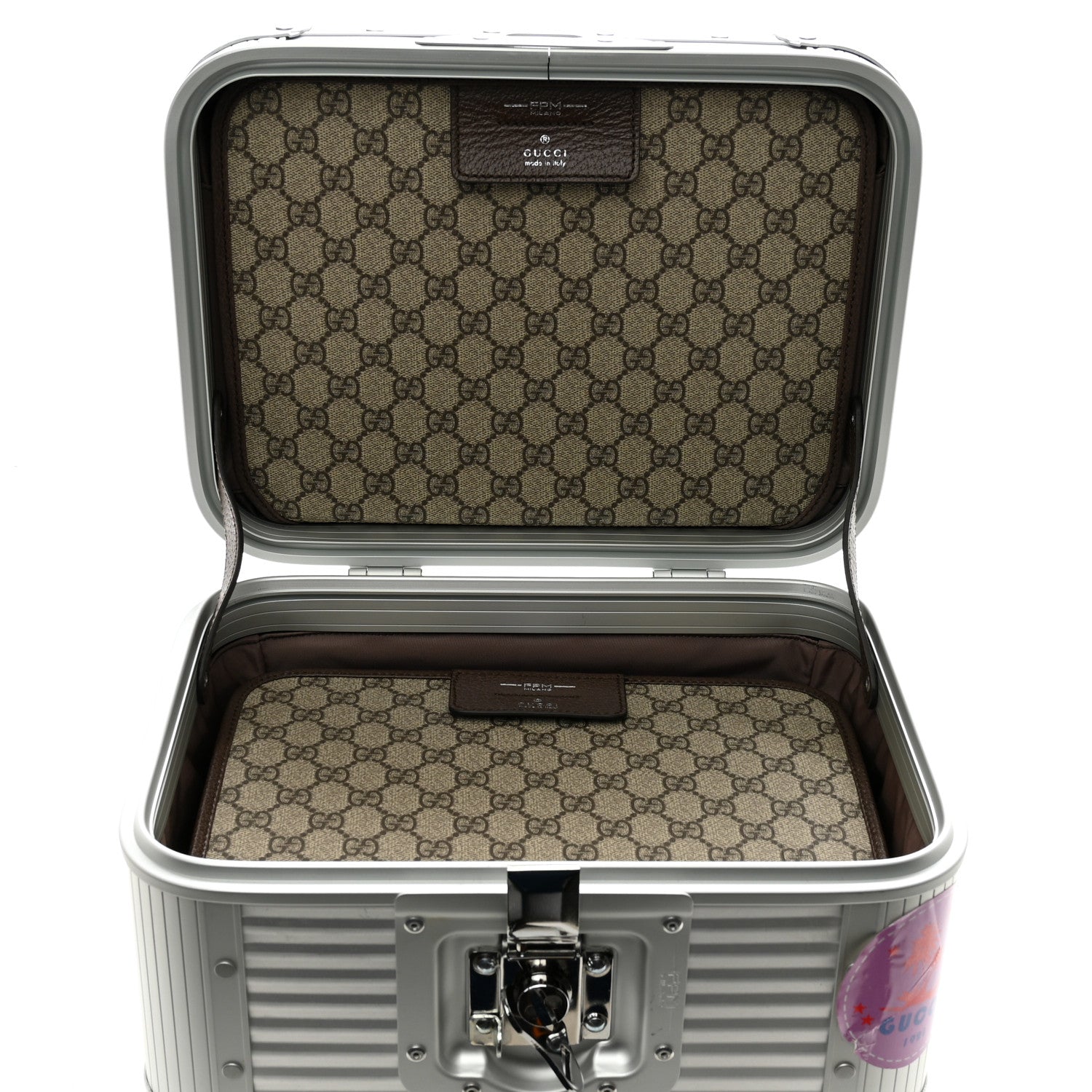 Gucci GG Supreme Monogram Porter Beauty Case Silver 5 of 16