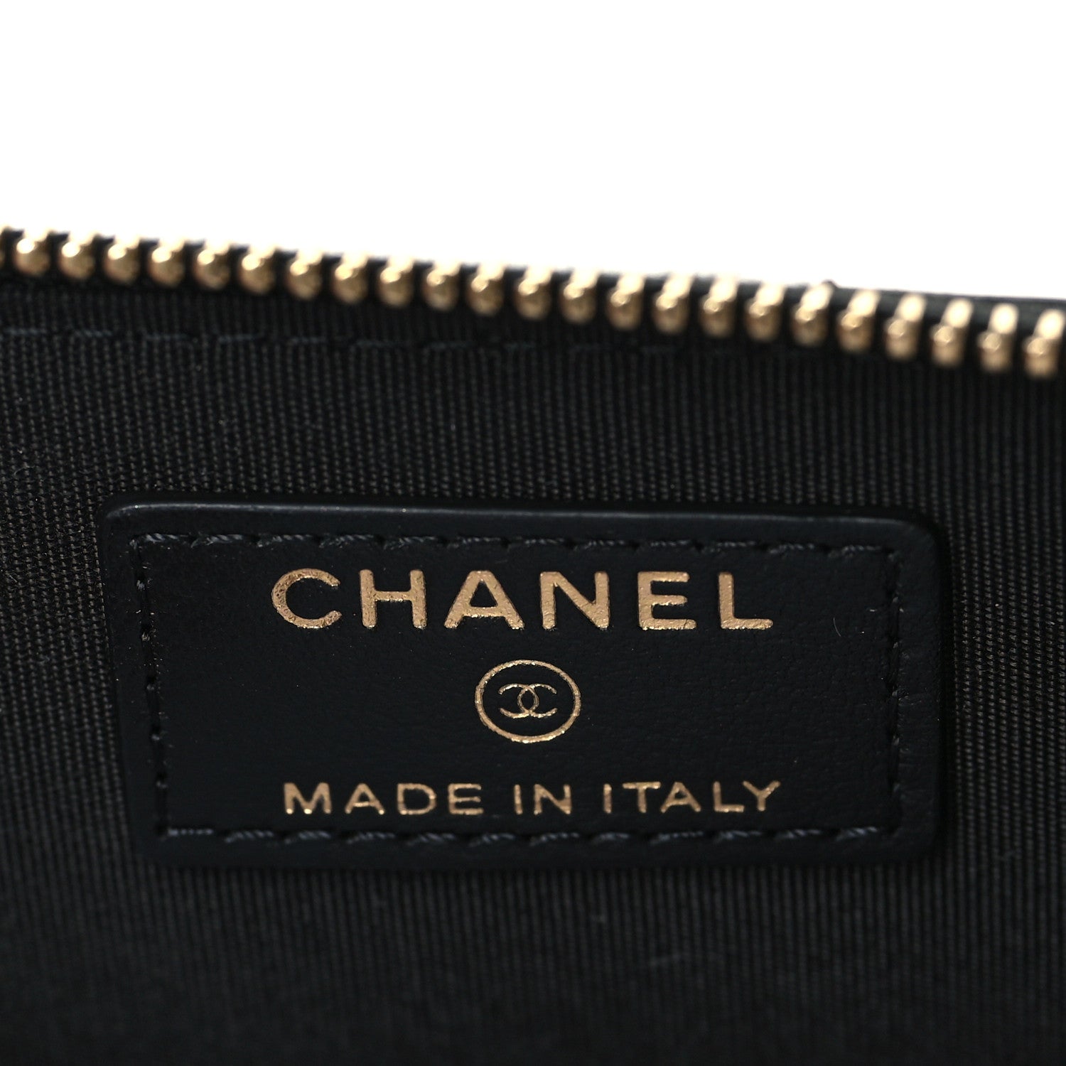 Chanel Lambskin Camellia Embossed Zip Coin Purse Black 6 of 9