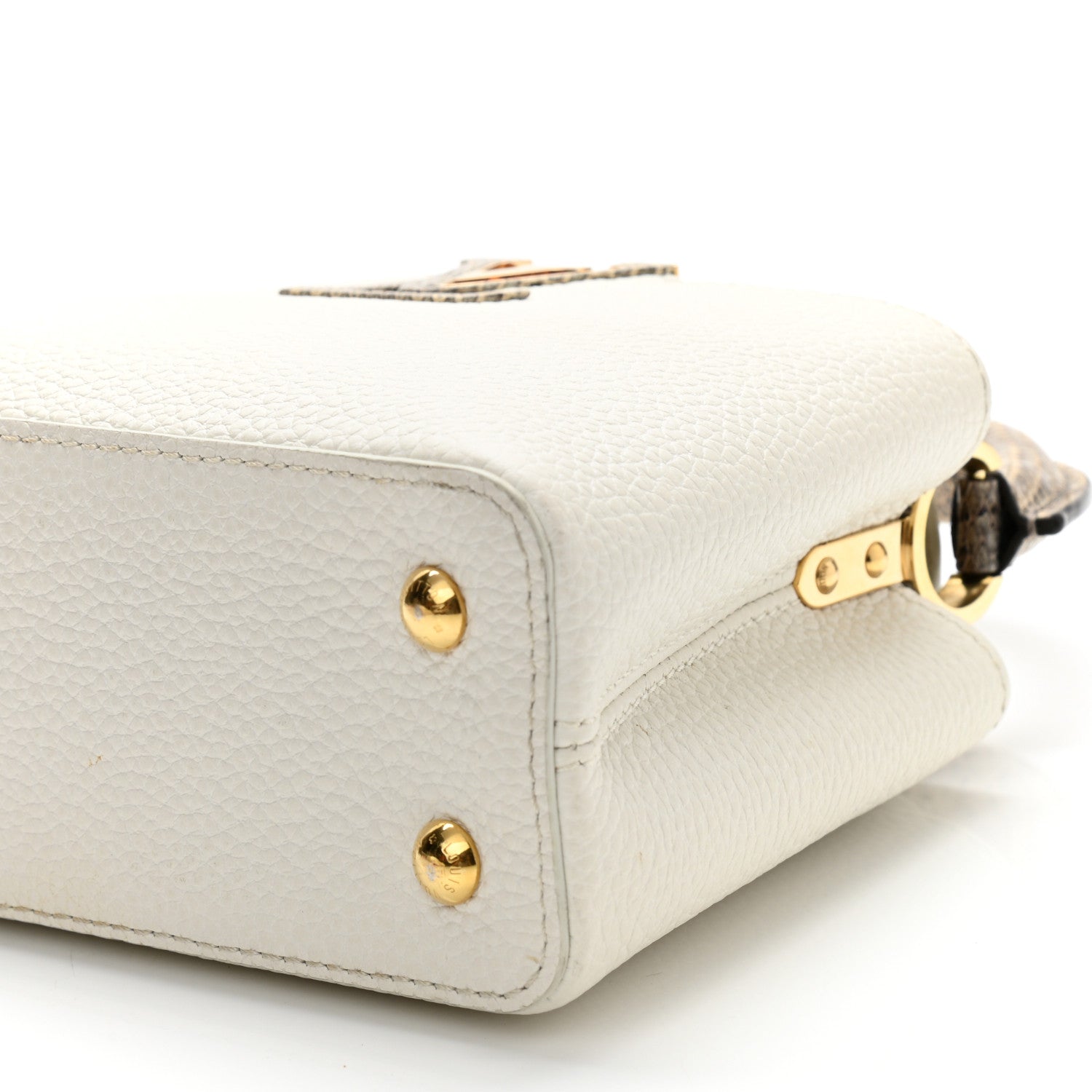 Louis Vuitton Taurillon Ayers Capucines Mini White Snow White 9 of 10