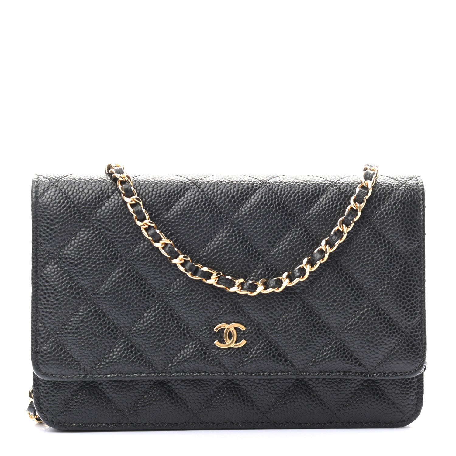 Chanel Caviar Quilted Wallet On Chain WOC Black 1 of 8
