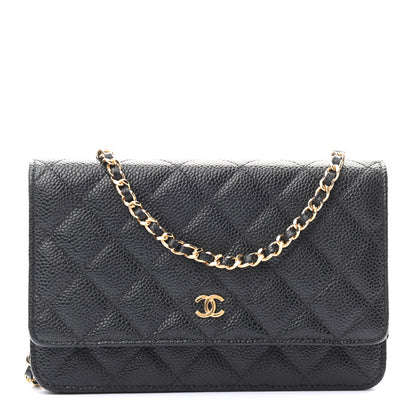 Chanel Caviar Quilted Wallet On Chain WOC Black 1 of 8