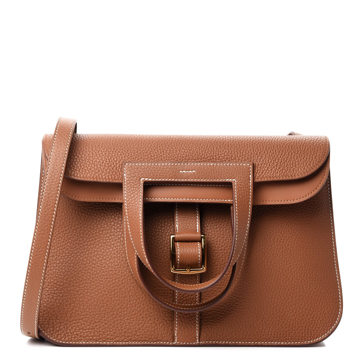 Hermes Taurillon Clemence Halzan 31 Gold 1 of 10