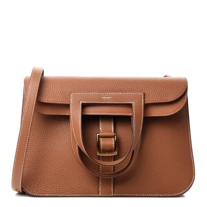 Hermes Taurillon Clemence Halzan 31 Gold 1 of 10