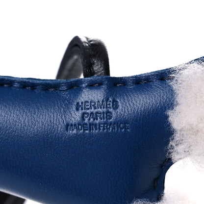 Hermes Milo Lambskin Shearling Budy Charm Bleu Saphir 3 of 4