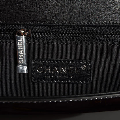 Chanel Patent Quilted New Medium Boy Flap Black 7 of 9