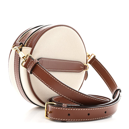 Burberry Canvas Calfskin Louise Bag Natural 3 of 12