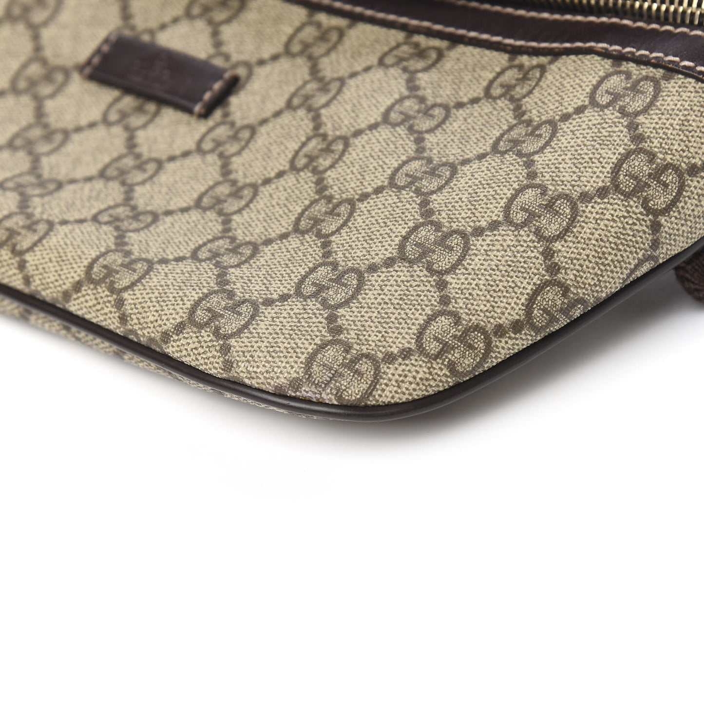 GG Supreme Monogram Belt Bag Dark Brown