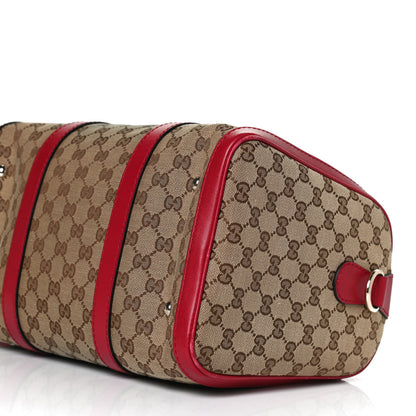 Gucci Monogram Medium Joy Boston Hibiscus Red 12 of 14