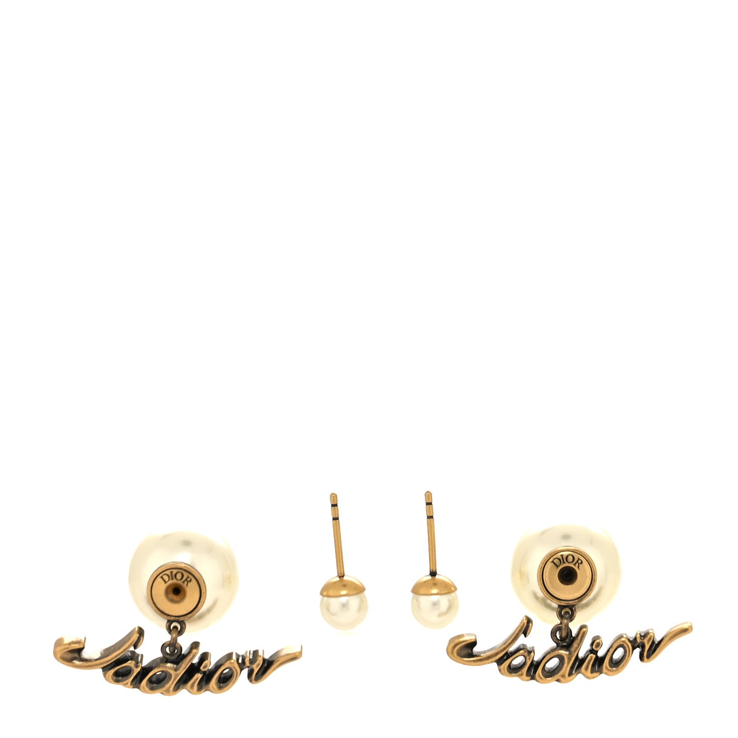 Pearl J'Adior Tribal Earrings Gold
