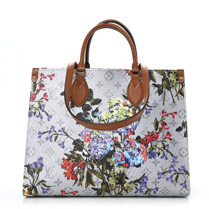 Louis Vuitton Metallic Monogram LV Garden OnTheGo MM Silver 1 of 8