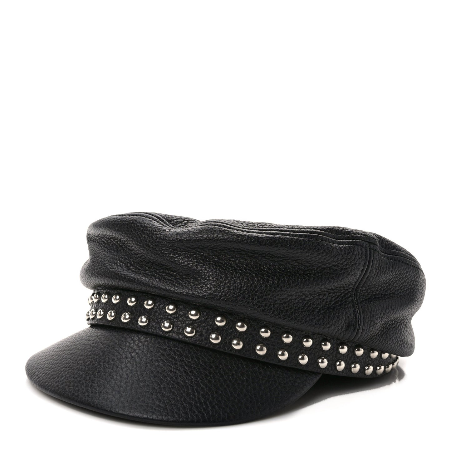 Calfskin Studded Cellarius Hat M Black