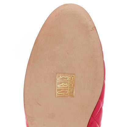 Chanel Lambskin Quilted CC Cap Toe Ballerina Flats 39.5 Pink 10 of 10