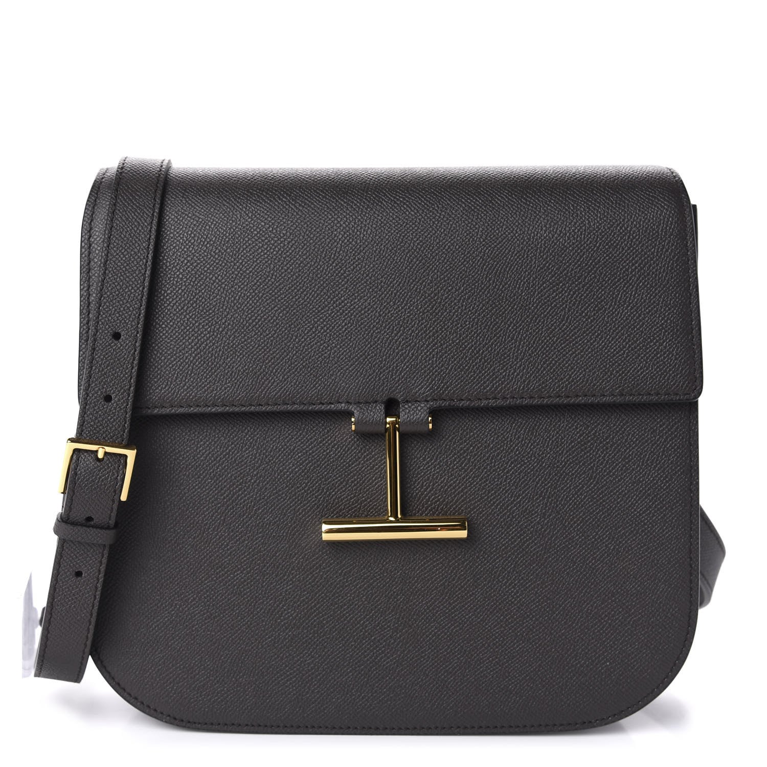 Tom Ford Calfskin Large T Clasp Tara Crossbody Bag Grey 1 of 9