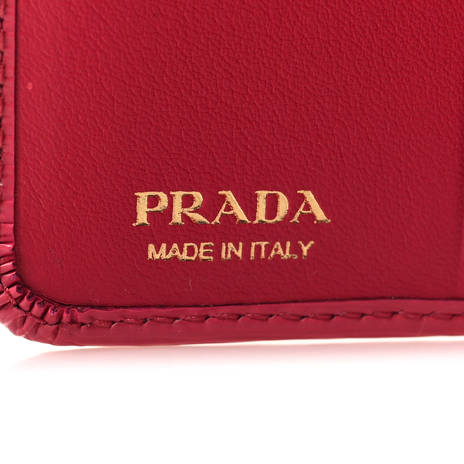 Prada Vitello Move Metal Compact Wallet Peonia 7 of 8