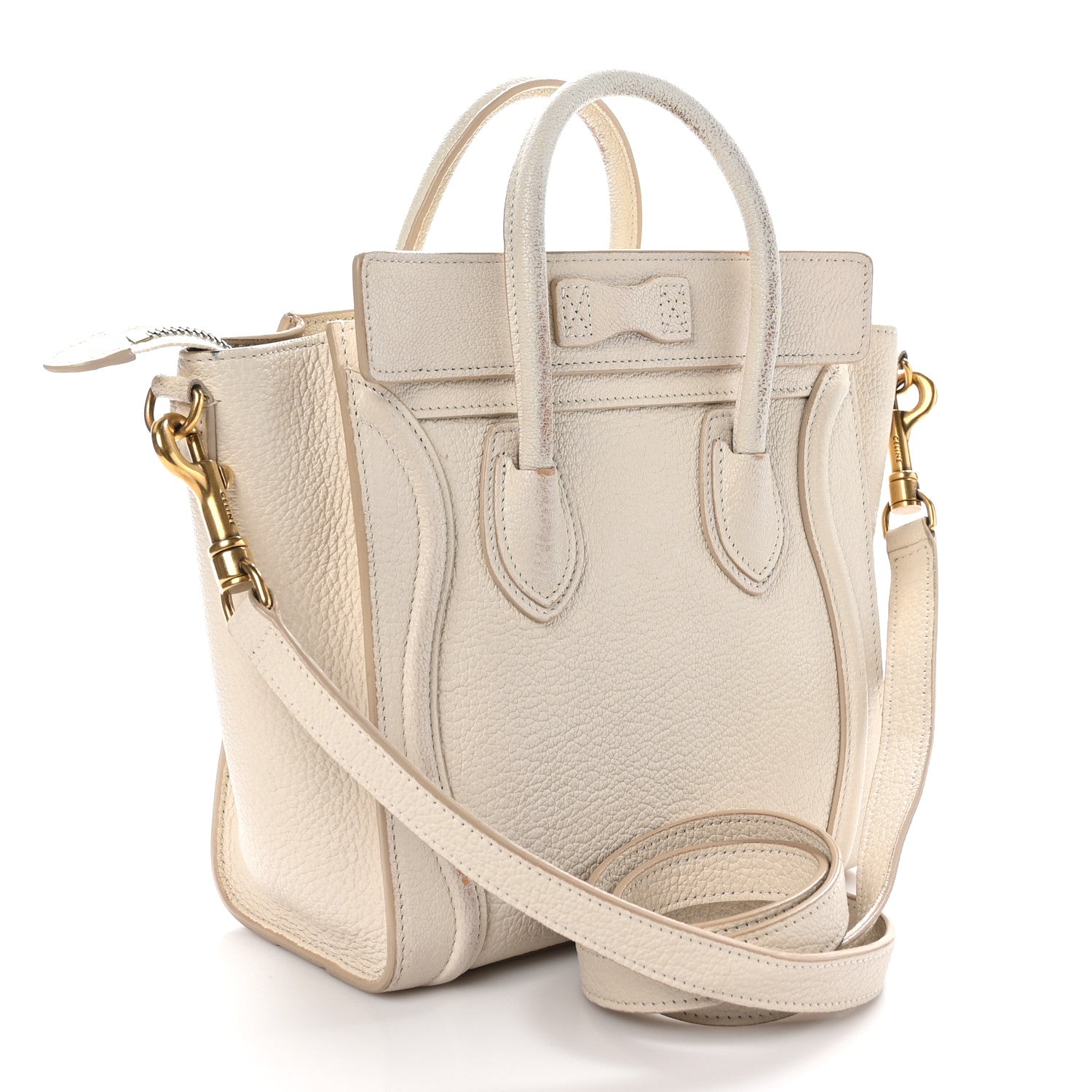 Celine Goatskin Nano Luggage White 3 of 13