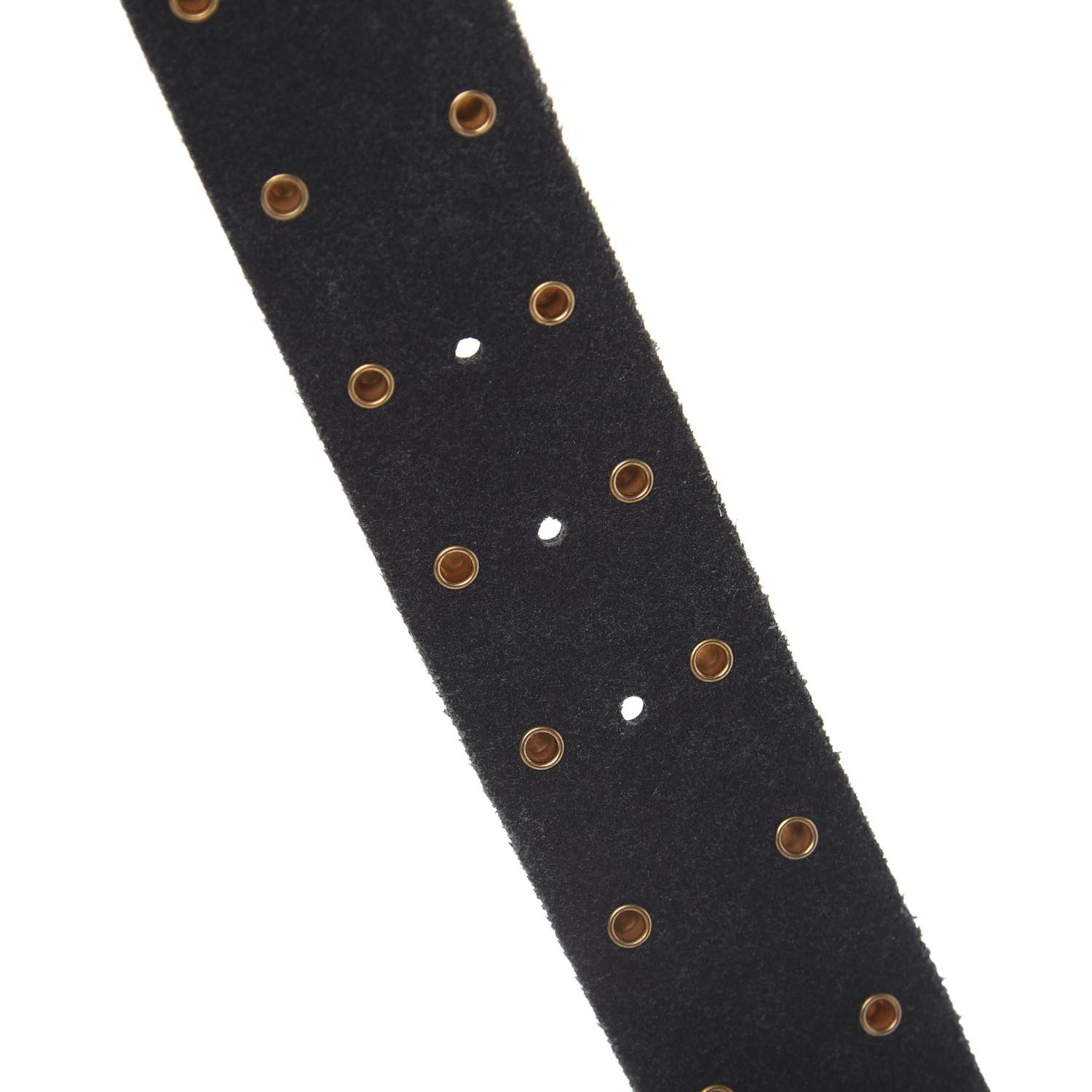 Gucci Calfskin Leaf Print Studded Double G 40mm Belt 95 38 Black Gold 5 of 5