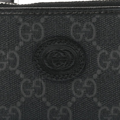 Gucci GG Supreme Monogram Azalea Calfskin Retro Interlocking G Coin Case Card Holder Black 7 of 11