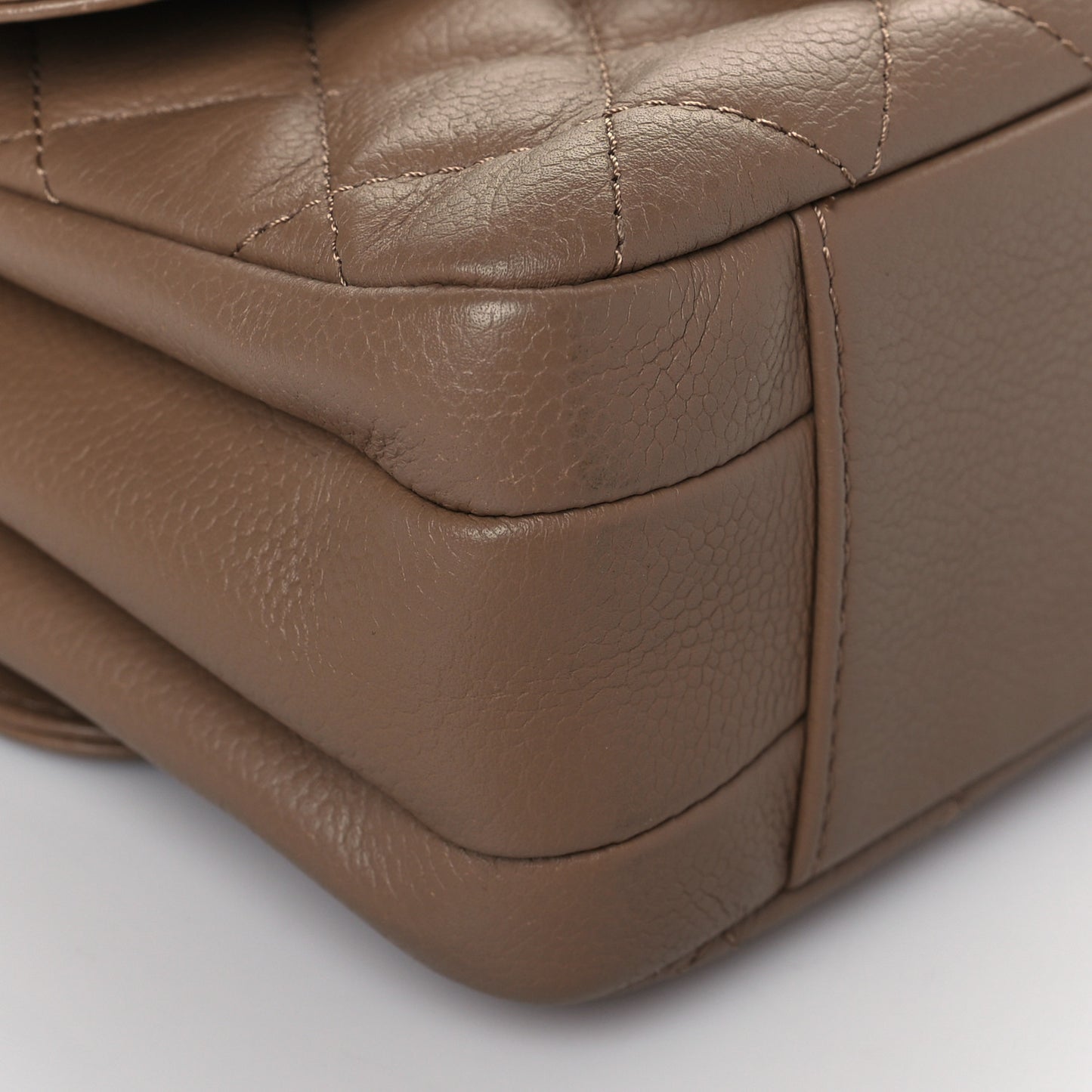 Caviar Quilted Mini All About Flap Bag Brown