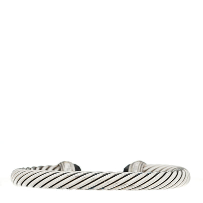 David Yurman Sterling Silver 14K Yellow Gold Black Onyx 7mm Cable Classics Bracelet 2 of 3