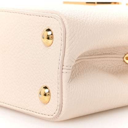 Louis Vuitton Taurillon Mother of Pearl Flowers Capucines BB Creme Nacre 9 of 10