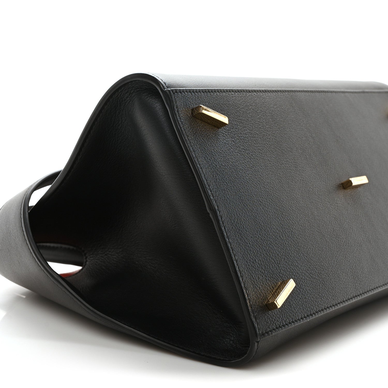 Salvatore Ferragamo Calfskin Small Hug Bag Black 9 of 10