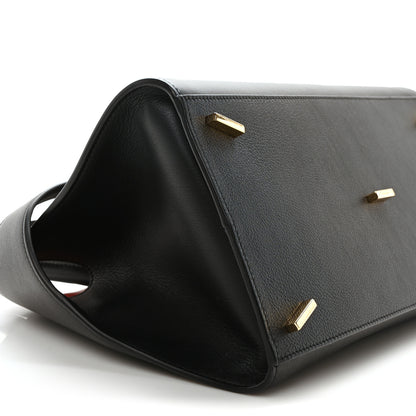 Salvatore Ferragamo Calfskin Small Hug Bag Black 9 of 10
