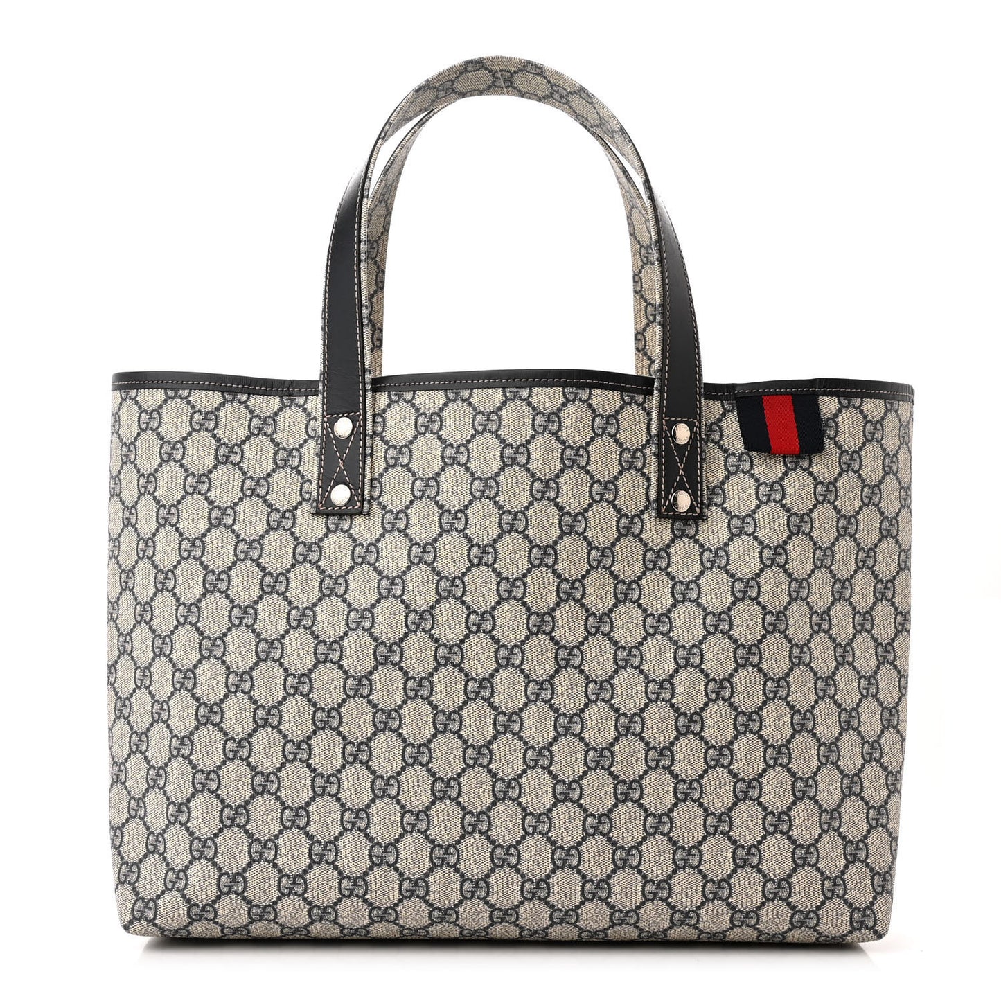 GG Plus Monogram Medium Signature Web Loop Tote Navy