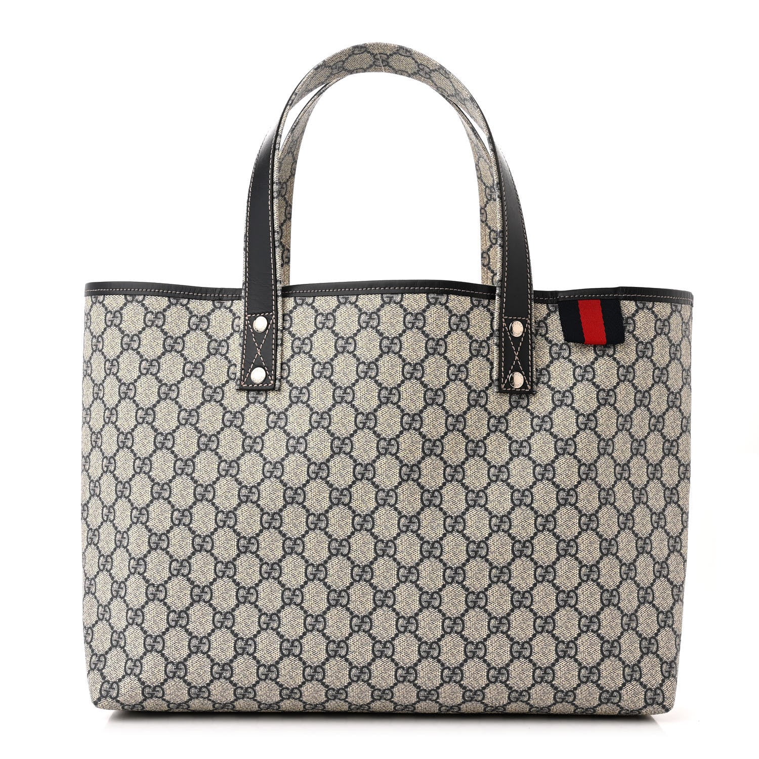 Gucci GG Plus Monogram Medium Signature Web Loop Tote Navy 1 of 10
