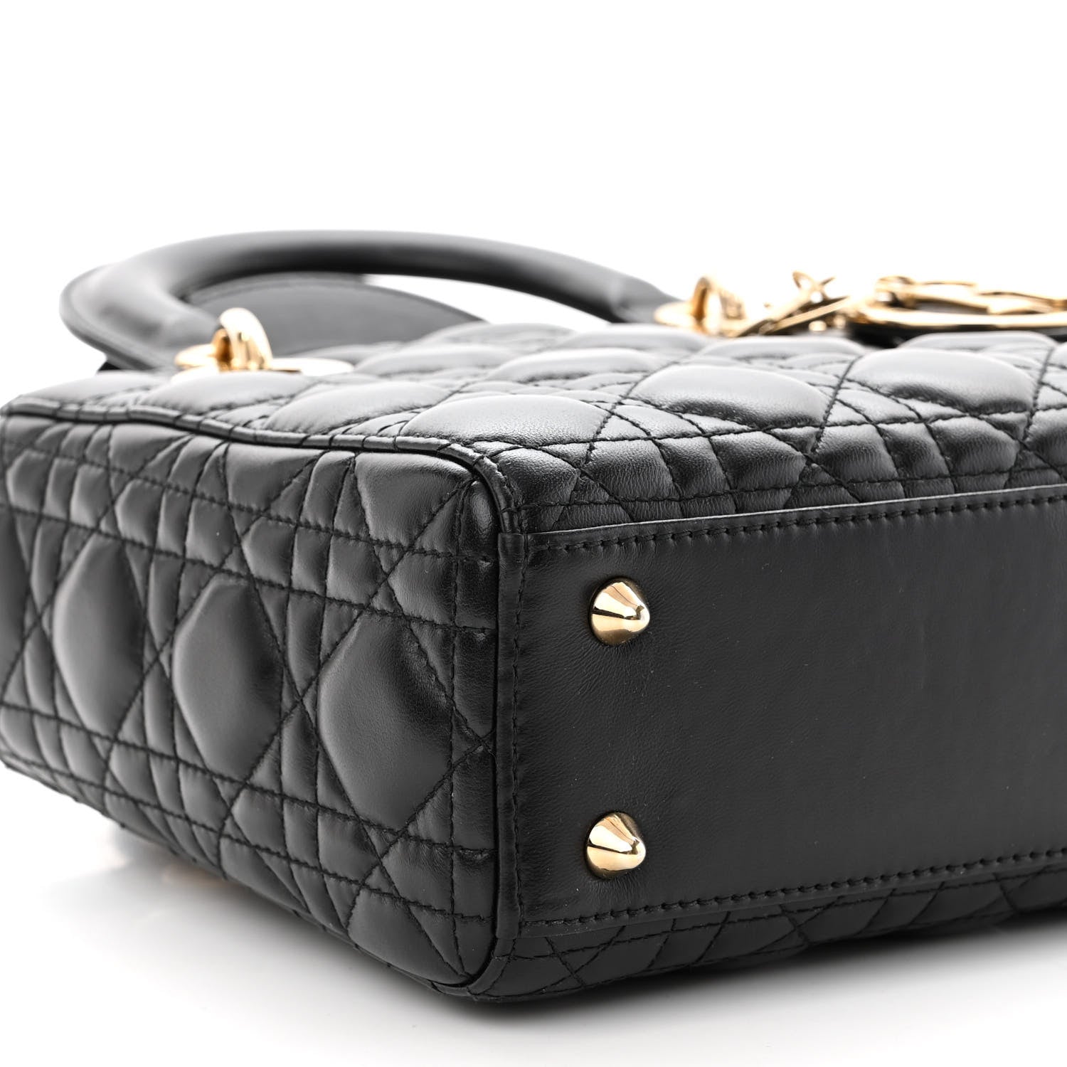 Christian Dior Lambskin Cannage Small Lucky Badges My Lady Dior Black 8 of 9