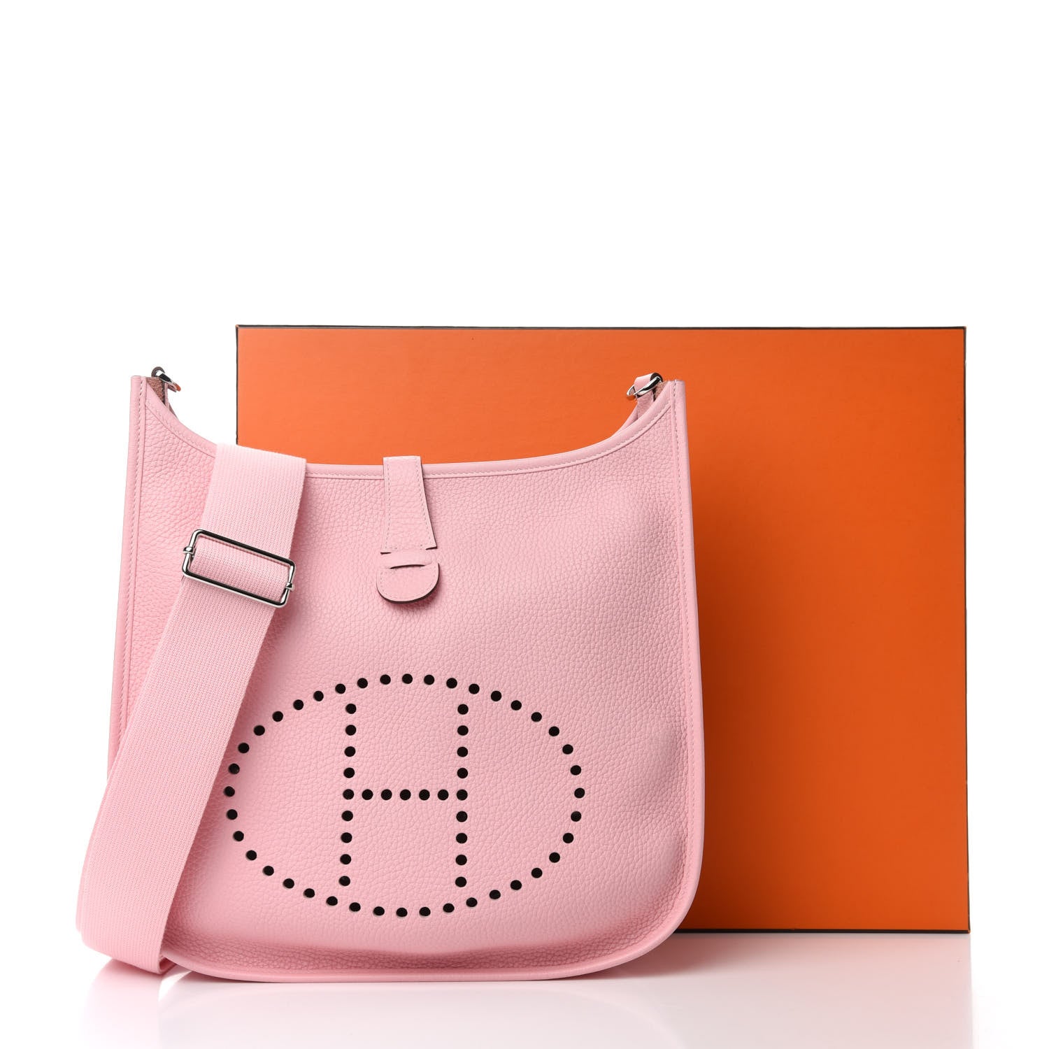 Hermes Taurillon Clemence Evelyne III PM Rose Sakura 11 of 11