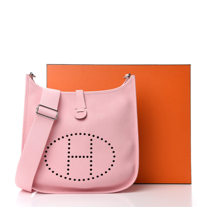 Hermes Taurillon Clemence Evelyne III PM Rose Sakura 11 of 11