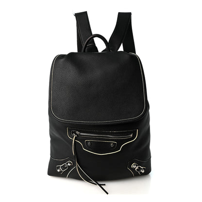 Balenciaga Veau Classic Silver Hardware Traveler Backpack Black 1 of 13