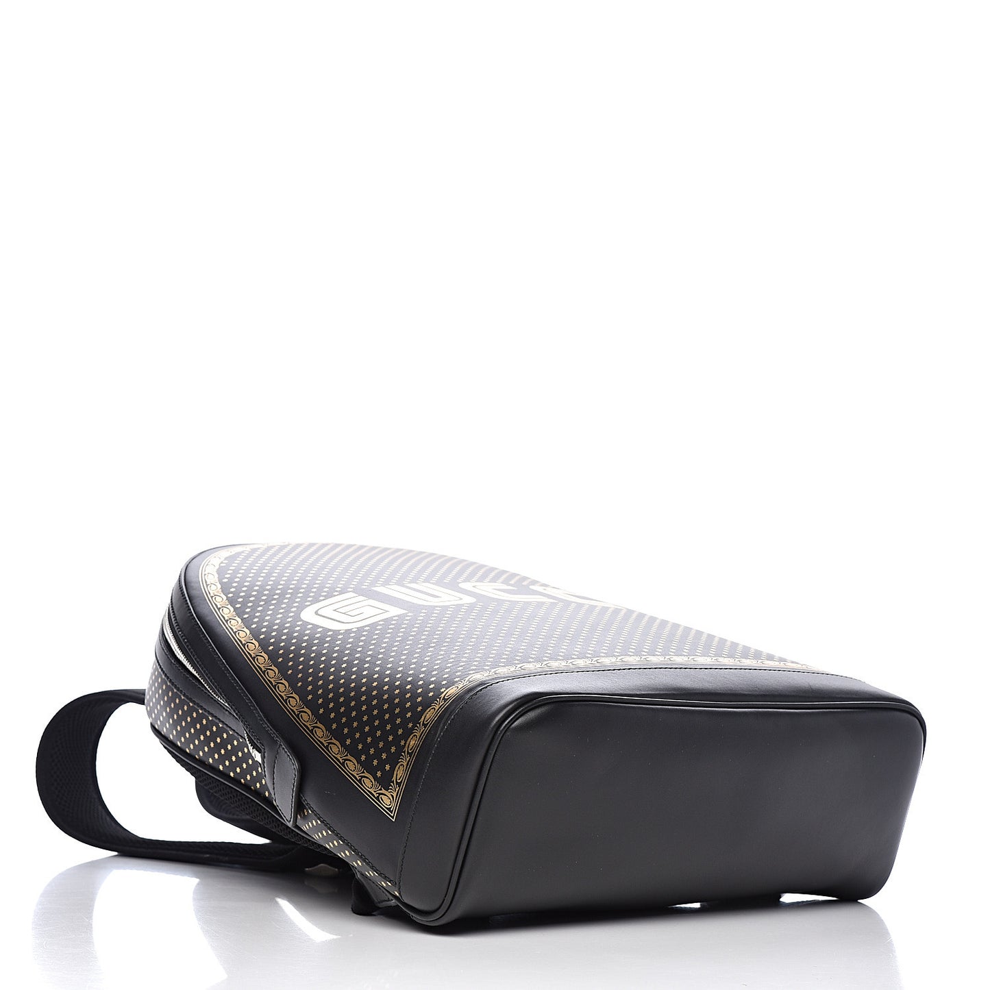 X SEGA Calfskin GUCCY Stars Dome Backpack Black Gold