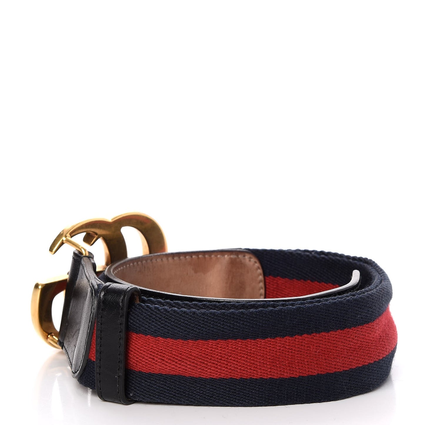Nylon Calfskin Double G Web 40mm Belt 85 34 Blue Red Black