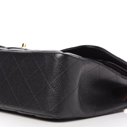 Chanel Caviar Quilted Jumbo Double Flap Black 7 of 12