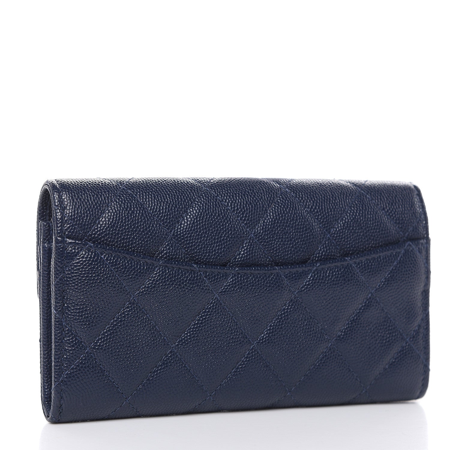 Chanel Caviar Quilted Medium Flap Wallet Blue 3 of 8