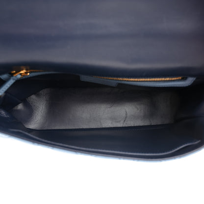 Christian Dior Lambskin Cannage Gradient Large Caro Bag Indigo Blue 5 of 15