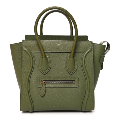 Celine Drummed Calfskin Micro Luggage Light Khaki 1 of 11