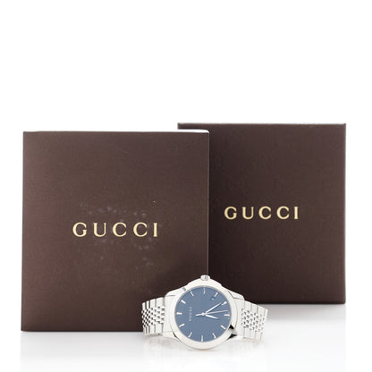 Gucci Stainless Steel 38mm G-Timeless Quartz Watch Black 5 of 5