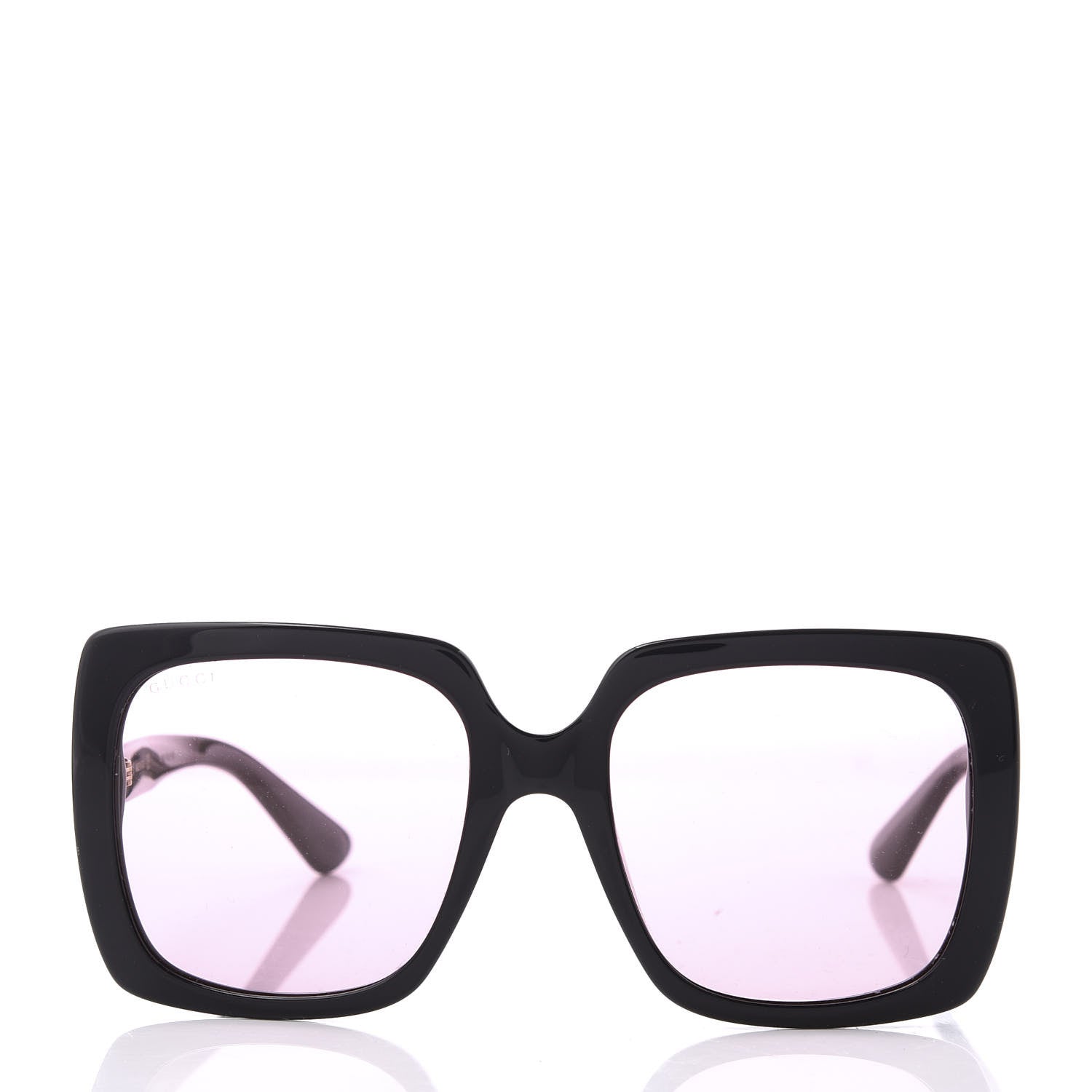 Gucci Crystal Square Frame GG Sunglasses GG0418S Black Pink 2 of 8