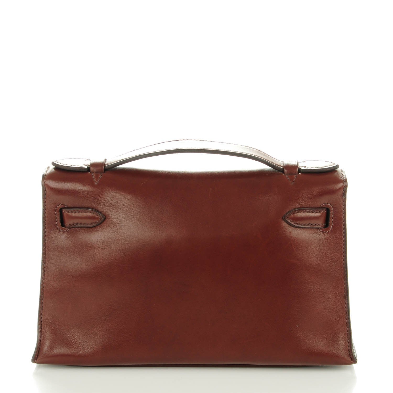 Hermes Evercalf Kelly Pochette Clutch Havane 11 of 16