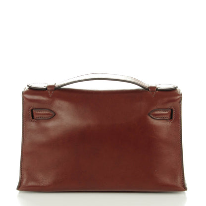 Hermes Evercalf Kelly Pochette Clutch Havane 11 of 16