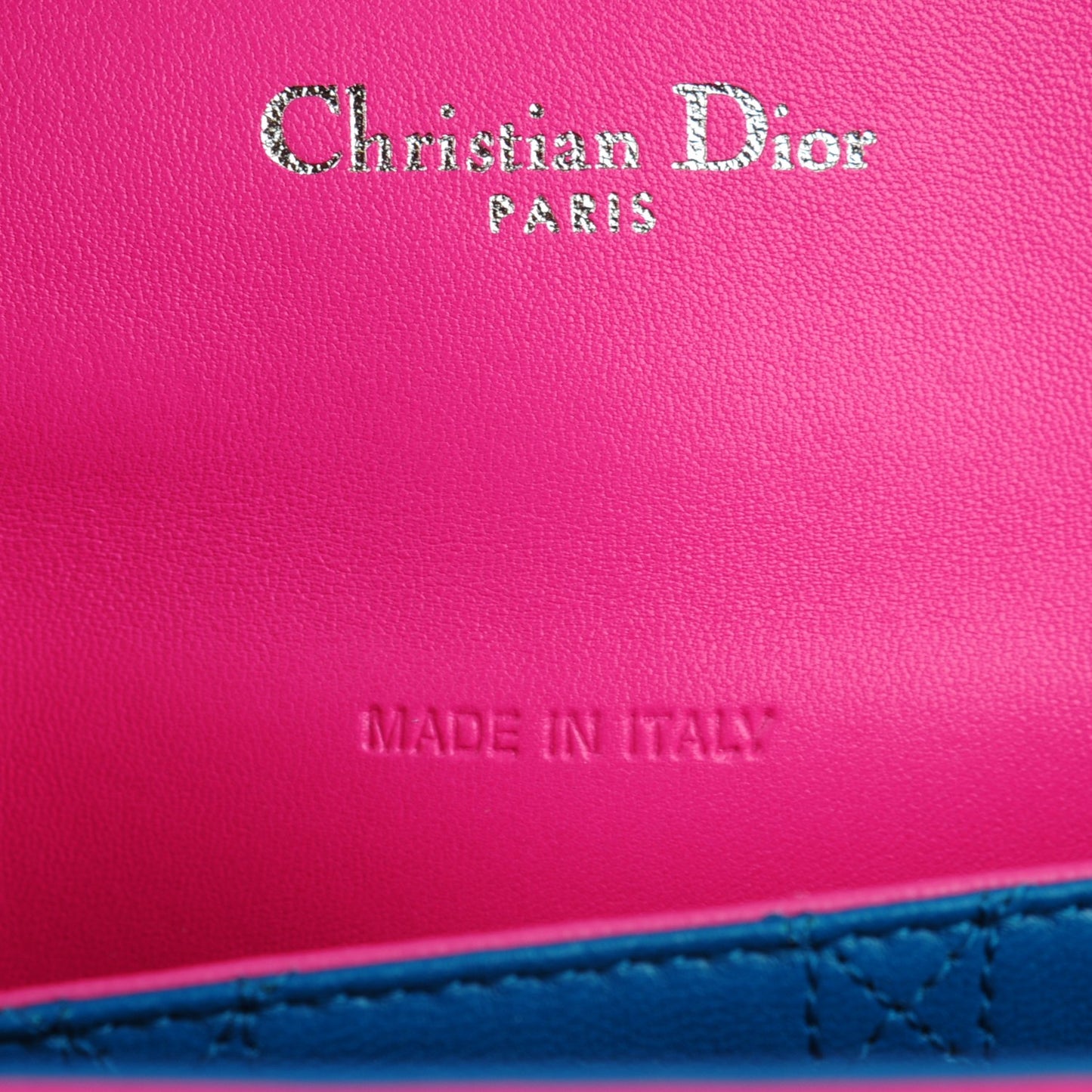 Raffia Medium Miss Dior Flap Coral Pink Cerulean