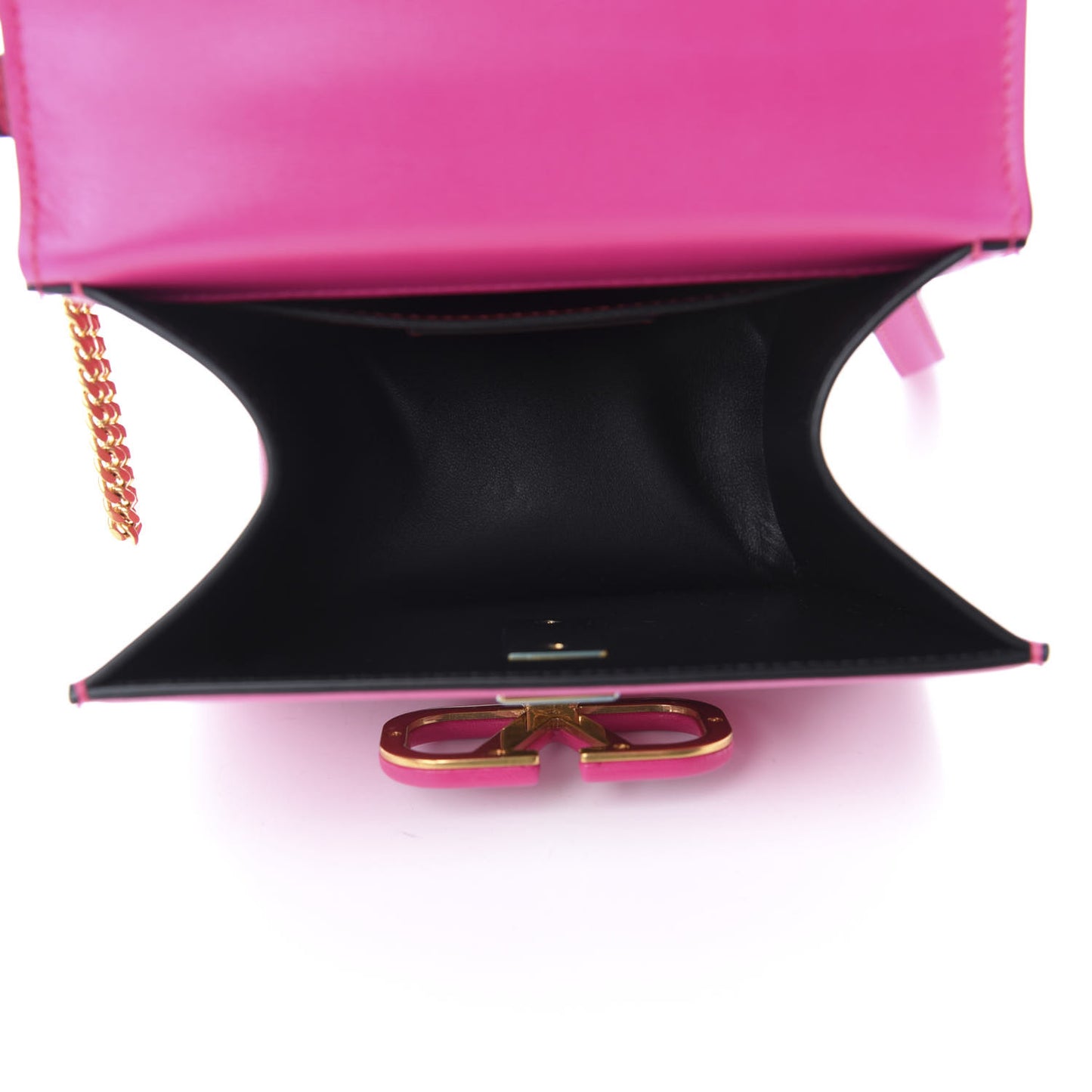 Smooth Calfskin Small VSling Shoulder Bag Fuchsia