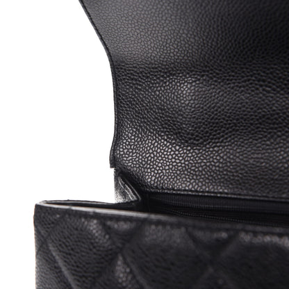 Chanel Caviar Quilted Jumbo Kelly Flap Black 10 of 12