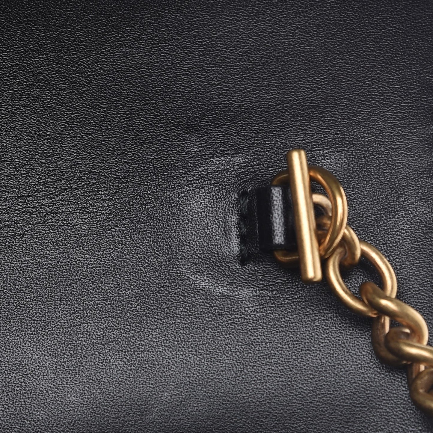 Calfskin Matelasse GG Marmont Chain Wallet Black