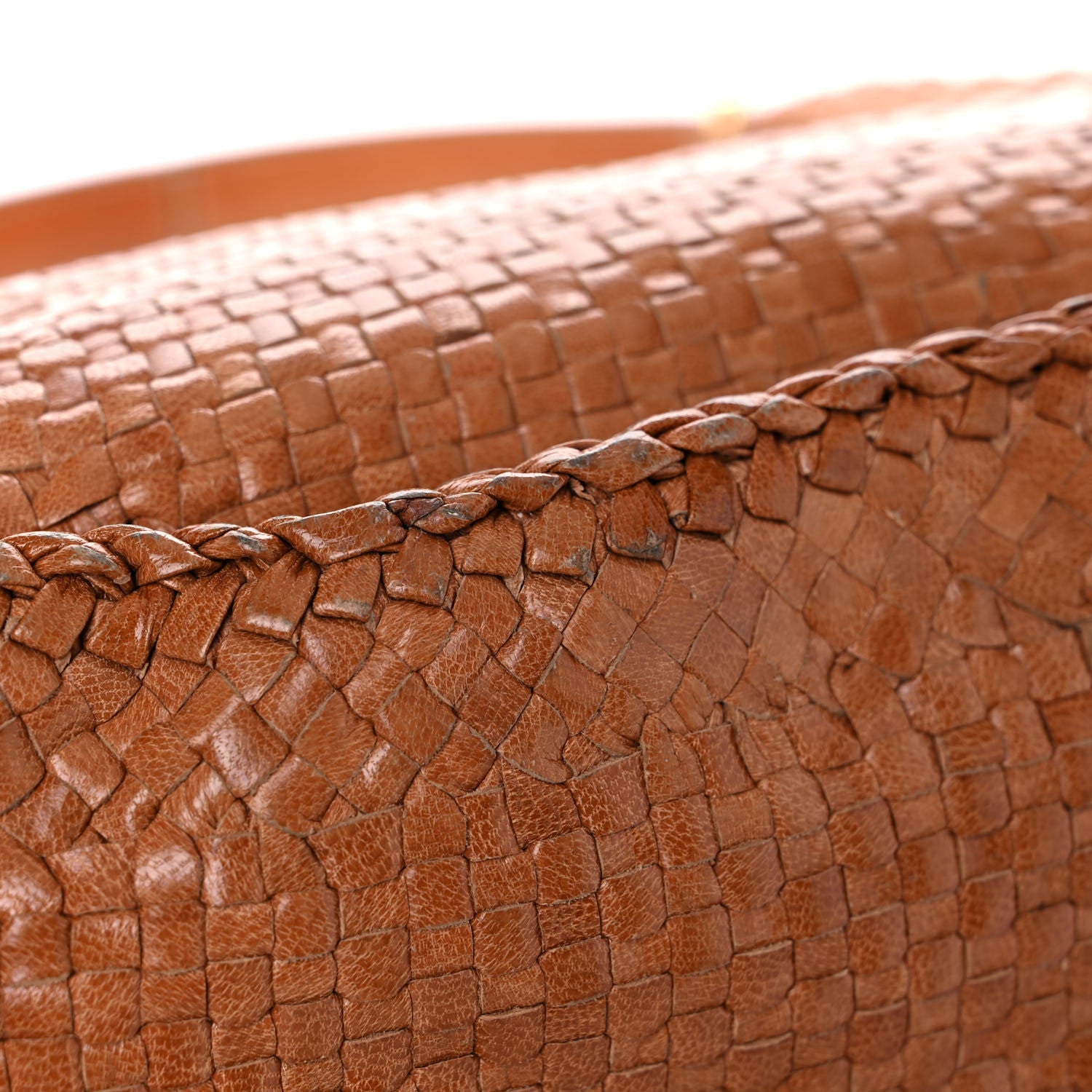 Prada Goatskin Woven Hobo Nudo 18 of 21